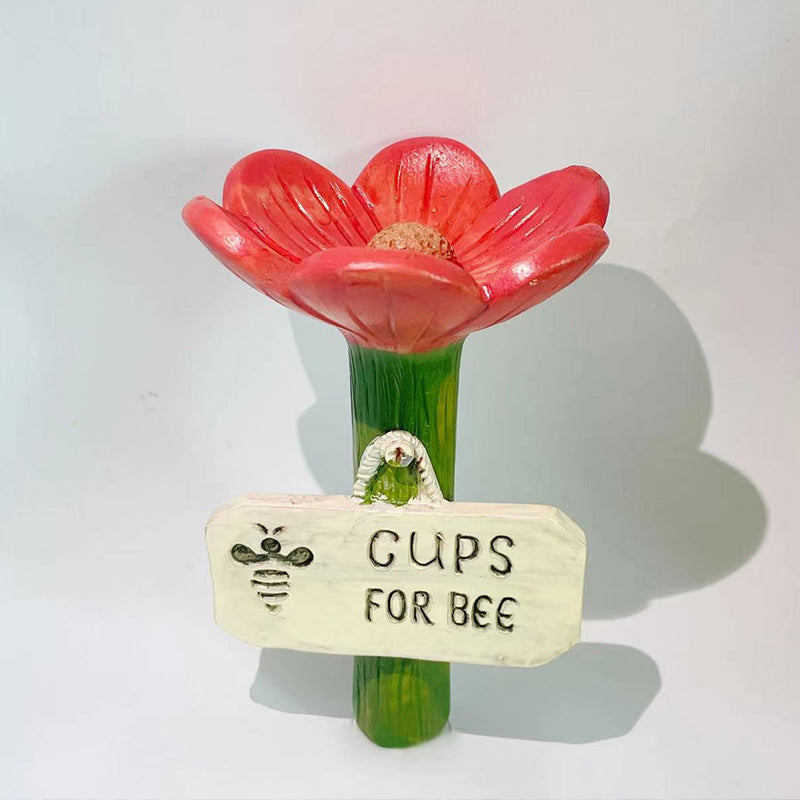 Bol d'eau pour pollinisateurs | Résine résistante aux intempéries | Support pour abeilles et papillons dans le jardin 12