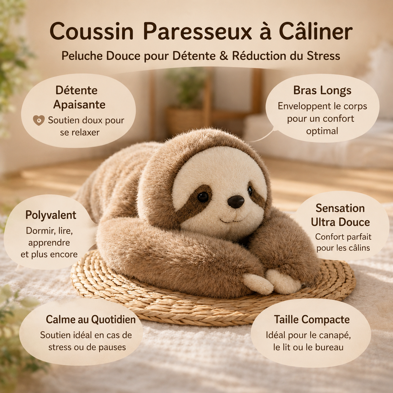 Noura | Coussins Câlins Animaux en Peluche