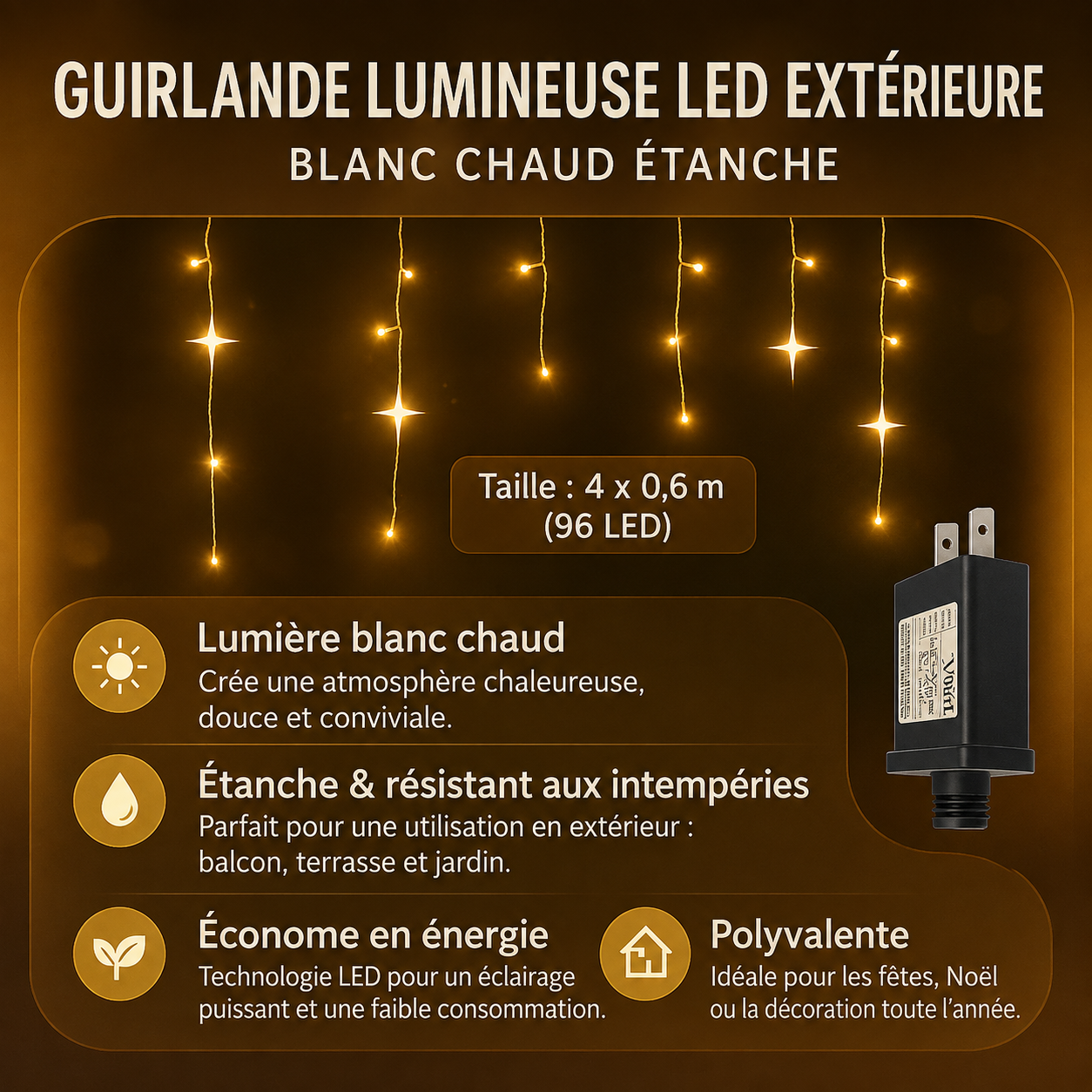 Lumério | Rideau Lumineux LED Extérieur