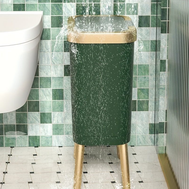 Odour-Sealing Trash Can | Flip-Top Lid | Slim Kitchen and Bathroom Waste Bin 15L