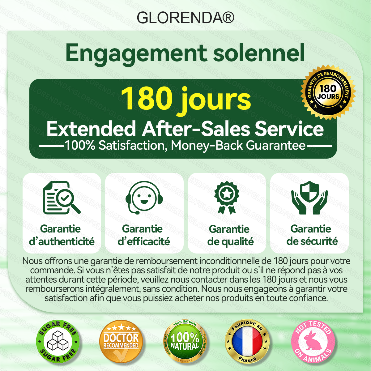GLORENDA® | Moringa, Berbérine & NAD+ | Patch transdermique 10-en-1 à micro-aiguilles | Soutien du métabolisme
