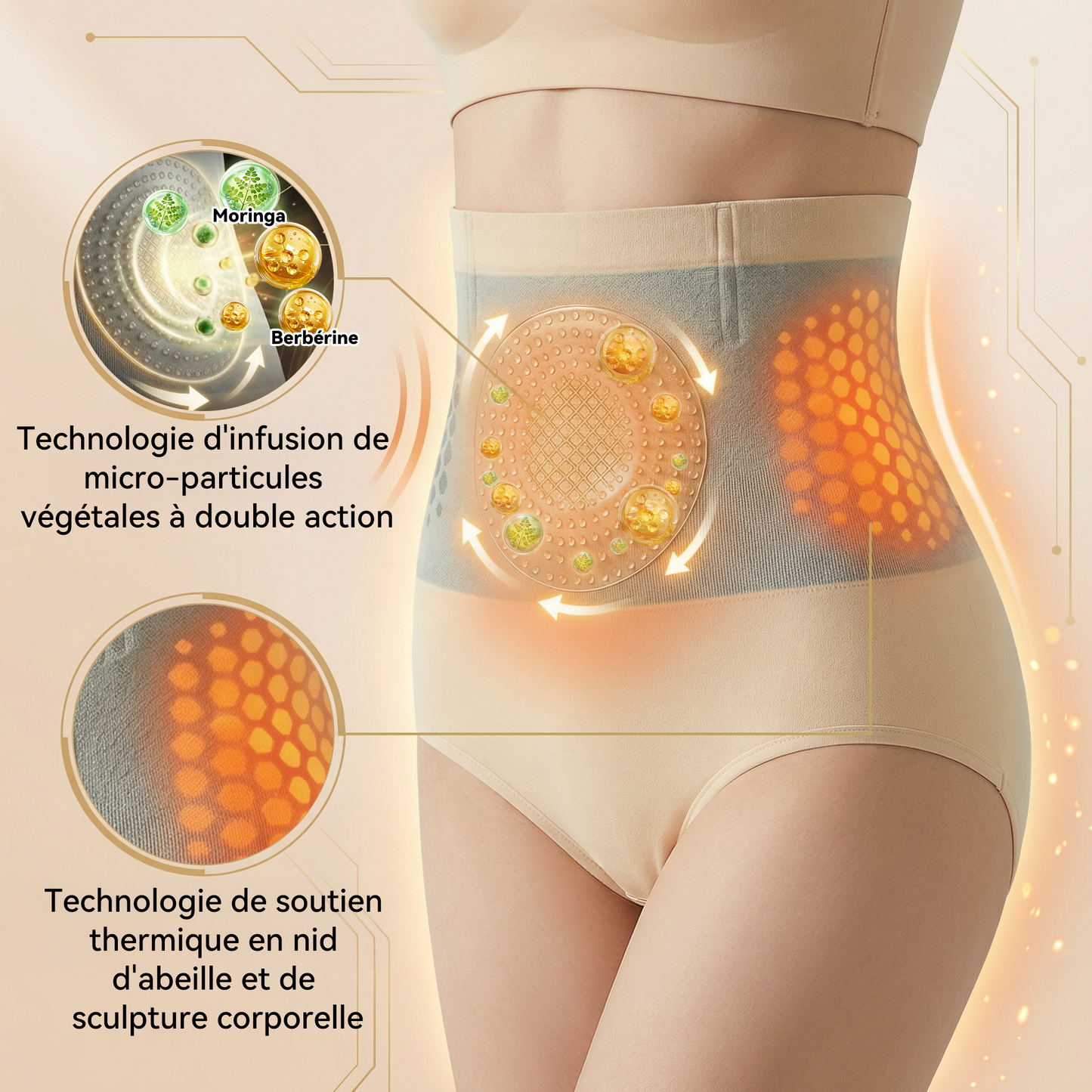 𝐏𝐀𝐔𝐑𝐀𝐉𝐔® 2026 Short Sculptant & Brûle-Graisses 4-en-1 aux Micro-Particules de Moringa & Berbérine