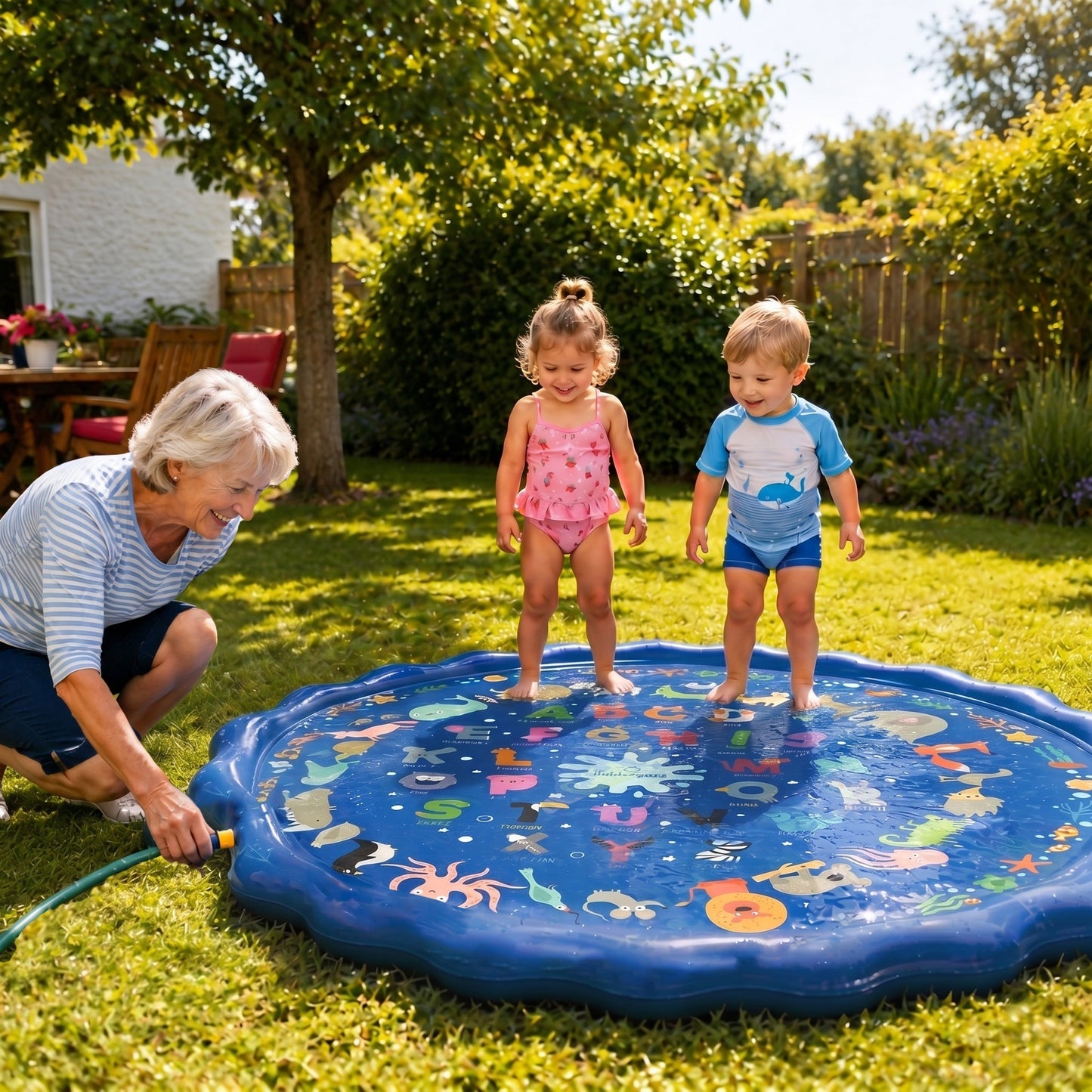 XL 150 cm Tapis de jeu aquatique pour enfants