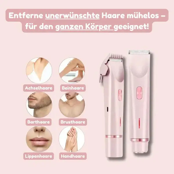 Éclat de Soie™ | Rasoir 2-en-1 pour femme pour une peau douce et soignée