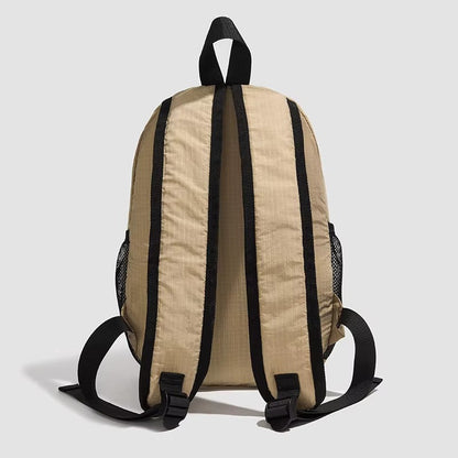 Backpack | Lightweight Nylon | Stylish Color Block Design for Outdoor Activities