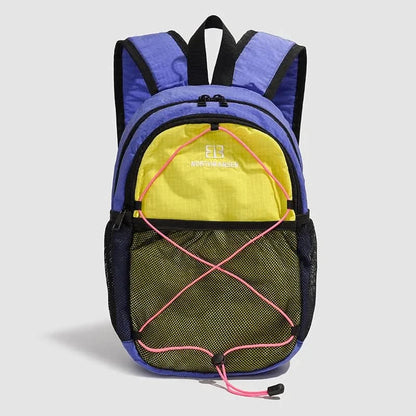 Backpack | Lightweight Nylon | Stylish Color Block Design for Outdoor Activities
