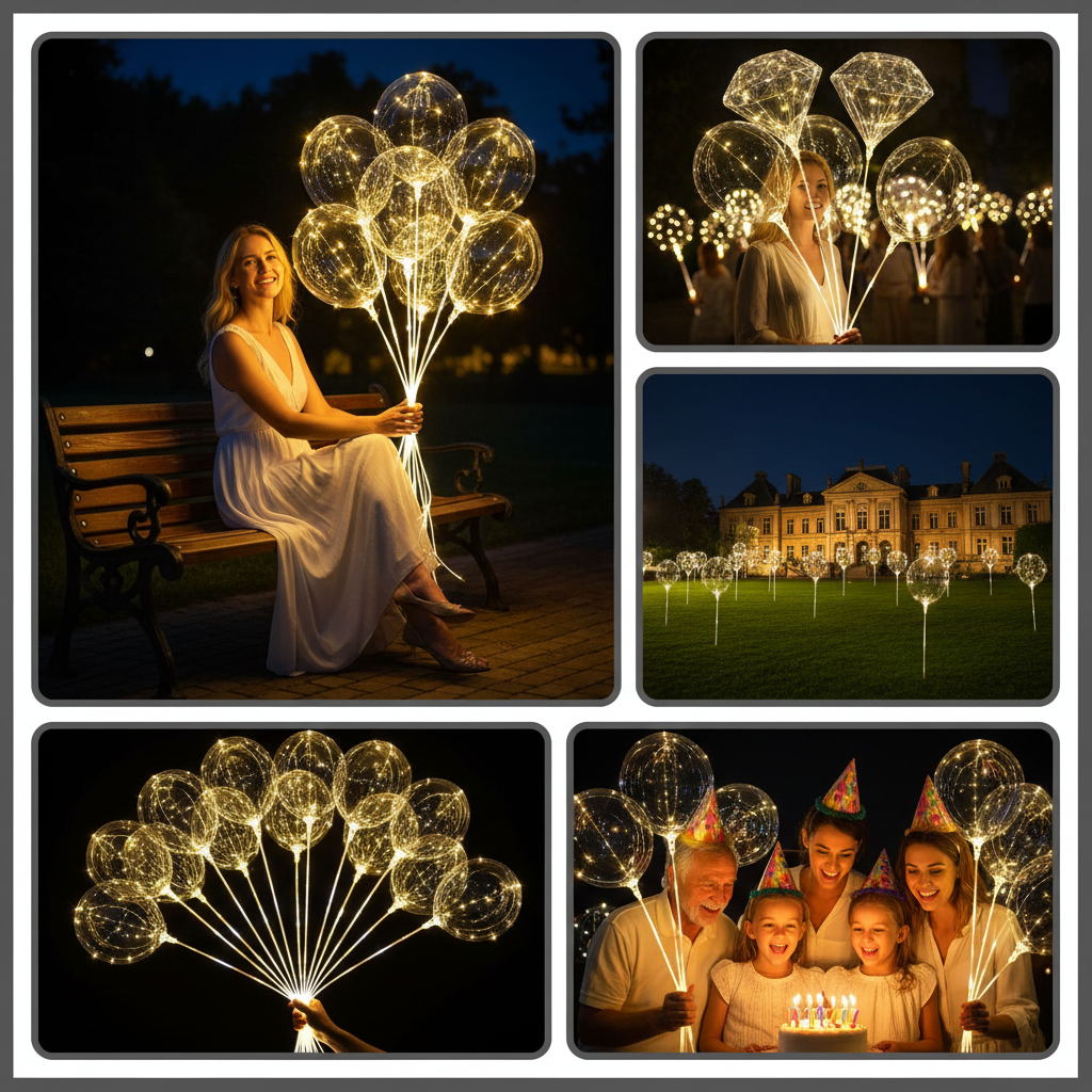 Ballon Lumineux LED | Éclairage d'Ambiance Blanc Chaud | Ballon Lumineux à LED Réutilisable 45 cm 1