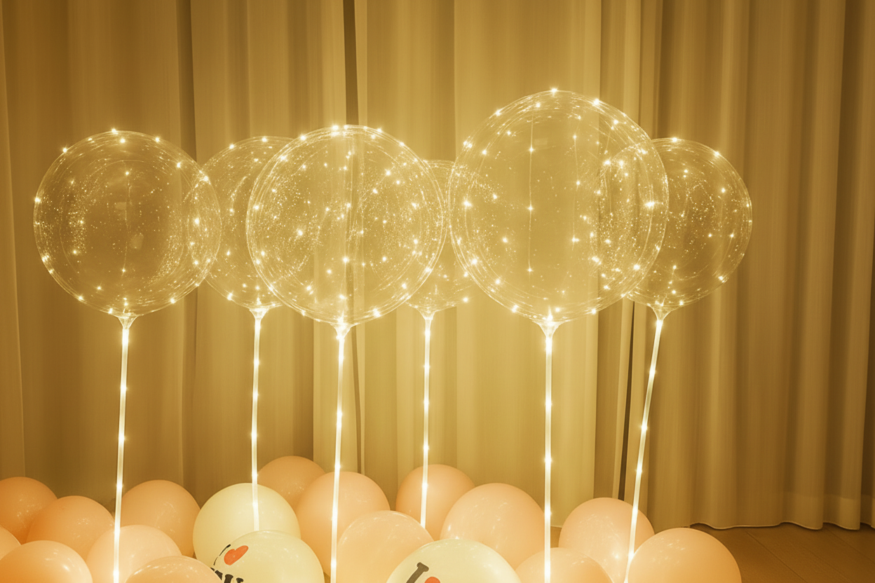 Ballon Lumineux LED | Éclairage d'Ambiance Blanc Chaud | Ballon Lumineux à LED Réutilisable 45 cm 2