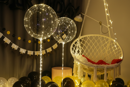 Ballon Lumineux LED | Éclairage d'Ambiance Blanc Chaud | Ballon Lumineux à LED Réutilisable 45 cm 3