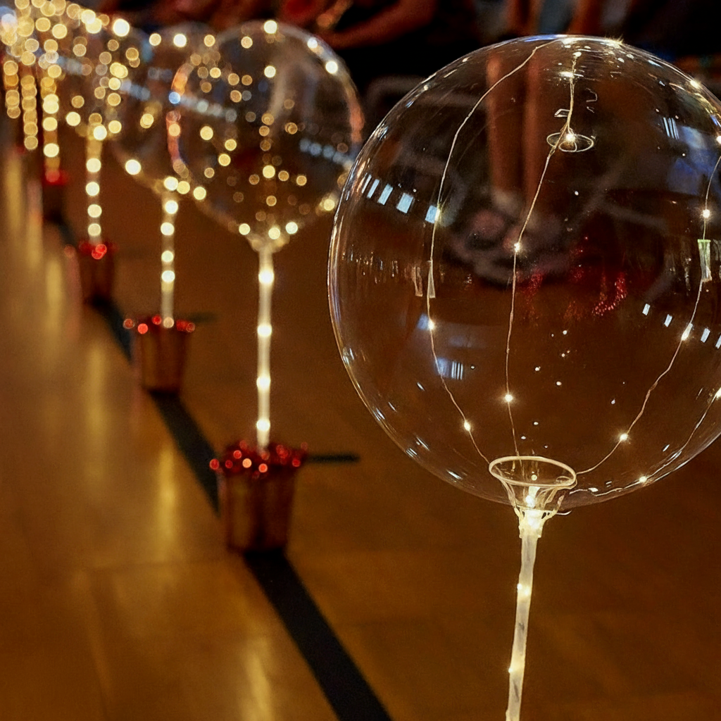 Ballon Lumineux LED | Éclairage d'Ambiance Blanc Chaud | Ballon Lumineux à LED Réutilisable 45 cm 4