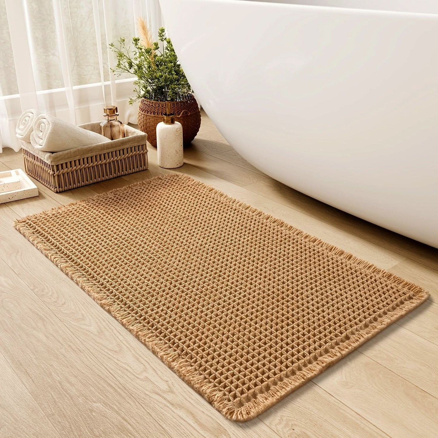 Bath Mat | Absorbent Cotton | Quick-Drying Non-Slip Design