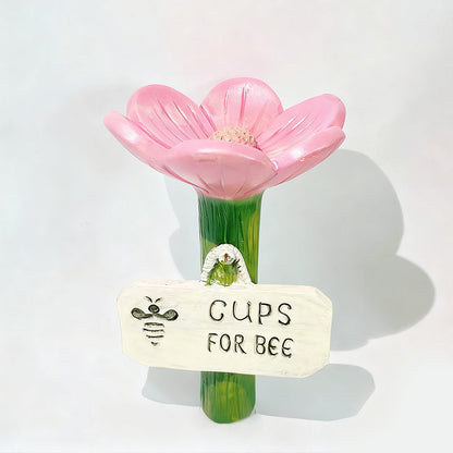 Bol d'eau pour pollinisateurs | Résine résistante aux intempéries | Support pour abeilles et papillons dans le jardin 0