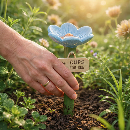 Bol d'eau pour pollinisateurs | Résine résistante aux intempéries | Support pour abeilles et papillons dans le jardin 3
