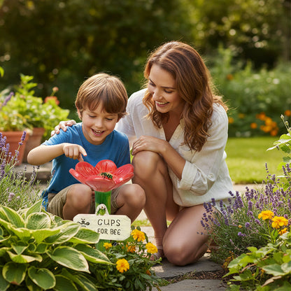 Bol d'eau pour pollinisateurs | Résine résistante aux intempéries | Support pour abeilles et papillons dans le jardin 6