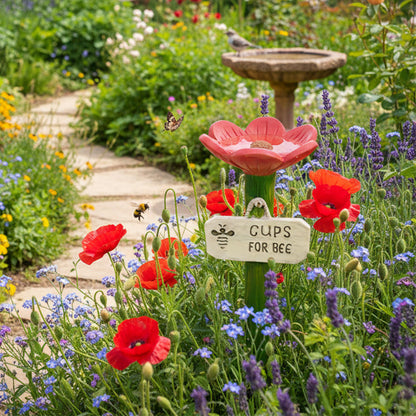 Bol d'eau pour pollinisateurs | Résine résistante aux intempéries | Support pour abeilles et papillons dans le jardin 7