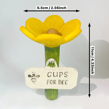 Bol d'eau pour pollinisateurs | Résine résistante aux intempéries | Support pour abeilles et papillons dans le jardin 8