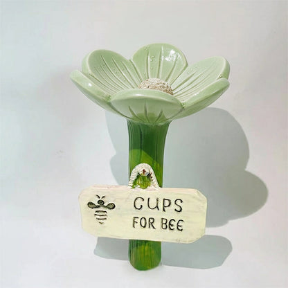 Bol d'eau pour pollinisateurs | Résine résistante aux intempéries | Support pour abeilles et papillons dans le jardin 9