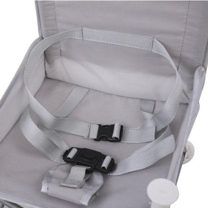 Chaise de camping pour enfant | Cadre acier robuste et harnais sécurité 3 points | Table intégrée et pliable légère pour sorties en plein air 7