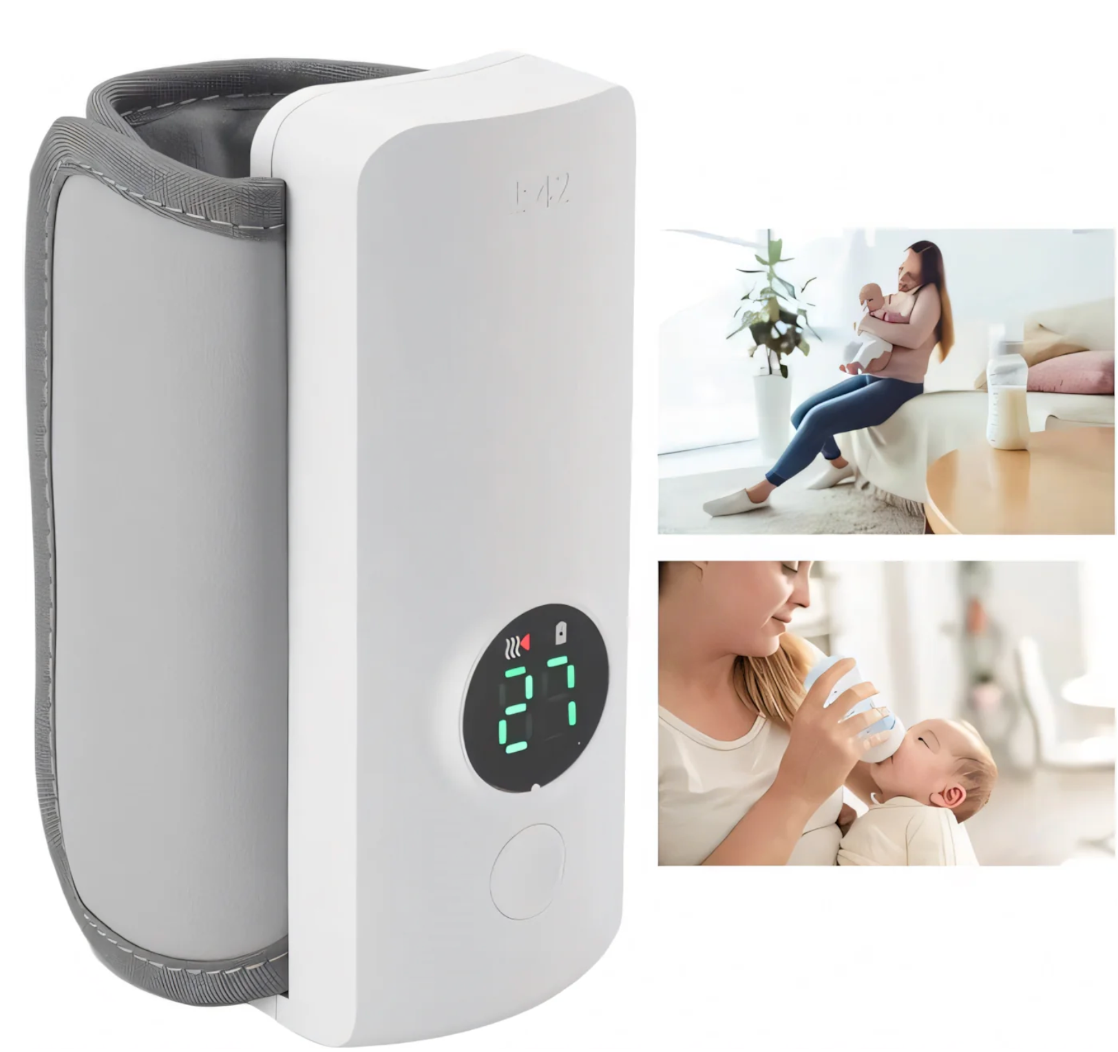 Chauffe-biberon portable | contrôle de température précis | chauffe lait bébé rapide et sans déversement 0