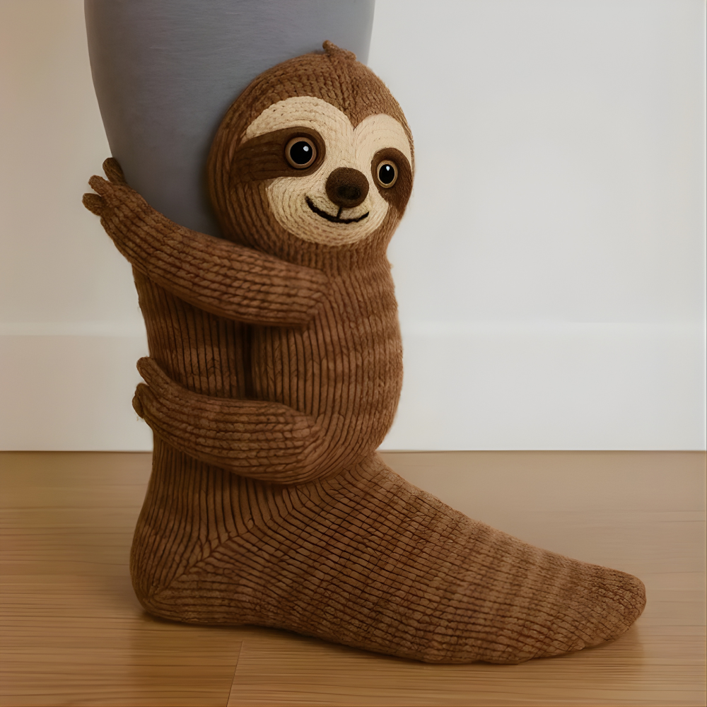 Chaussettes Douillettes Unisexes | Peluche Douce avec Semelle Antidérapante | Motif Animal 3D pour Hiver Confortable 0