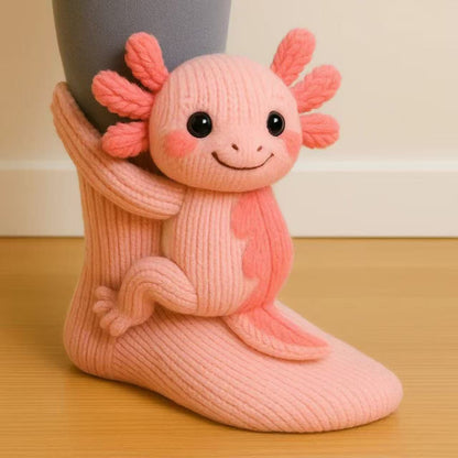 Chaussettes Douillettes Unisexes | Peluche Douce avec Semelle Antidérapante | Motif Animal 3D pour Hiver Confortable 12