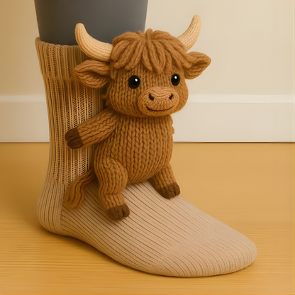 Chaussettes Douillettes Unisexes | Peluche Douce avec Semelle Antidérapante | Motif Animal 3D pour Hiver Confortable 3