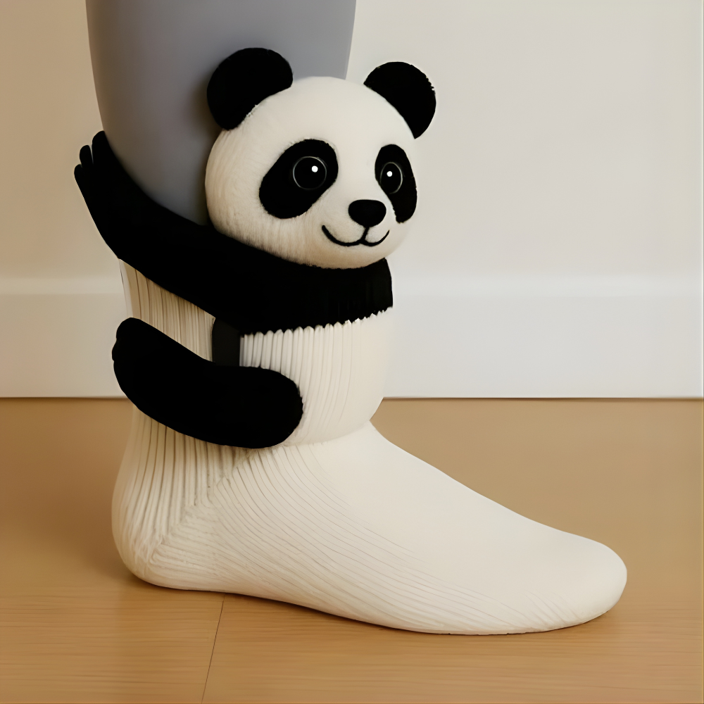 Chaussettes Douillettes Unisexes | Peluche Douce avec Semelle Antidérapante | Motif Animal 3D pour Hiver Confortable 5