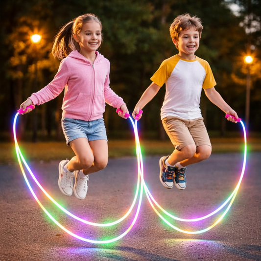 Corde À Sauter | Longueur Réglable De 1,5 À 2,2 M | Corde À Sauter LED Avec Lumières Vibrantes 0