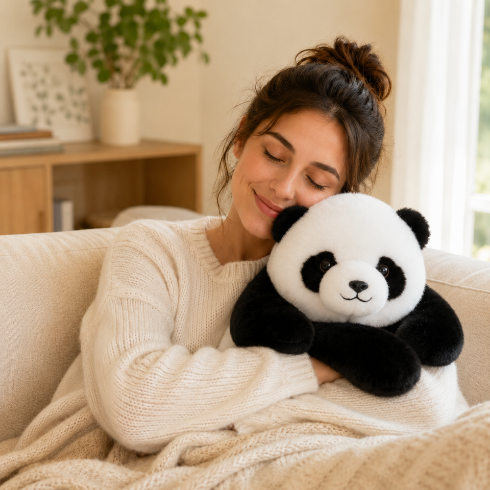 Coussin Peluche | Tissu 100 % Polyester Doux | Oreiller Câlin en Peluche pour Relaxation et Confort 5