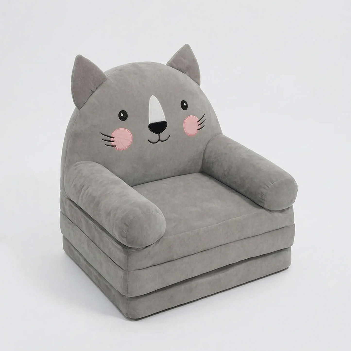 Fauteuil Enfant Transformable En Lit | Mousse Rembourrée Douce | Convertible 3 Plis Avec Surface Allongée 120 Cm - 10