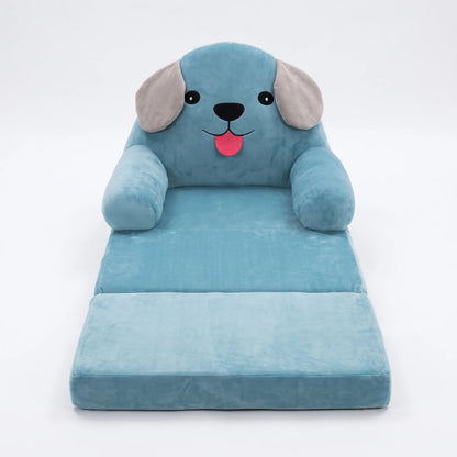 Fauteuil Enfant Transformable En Lit | Mousse Rembourrée Douce | Convertible 3 Plis Avec Surface Allongée 120 Cm - 2