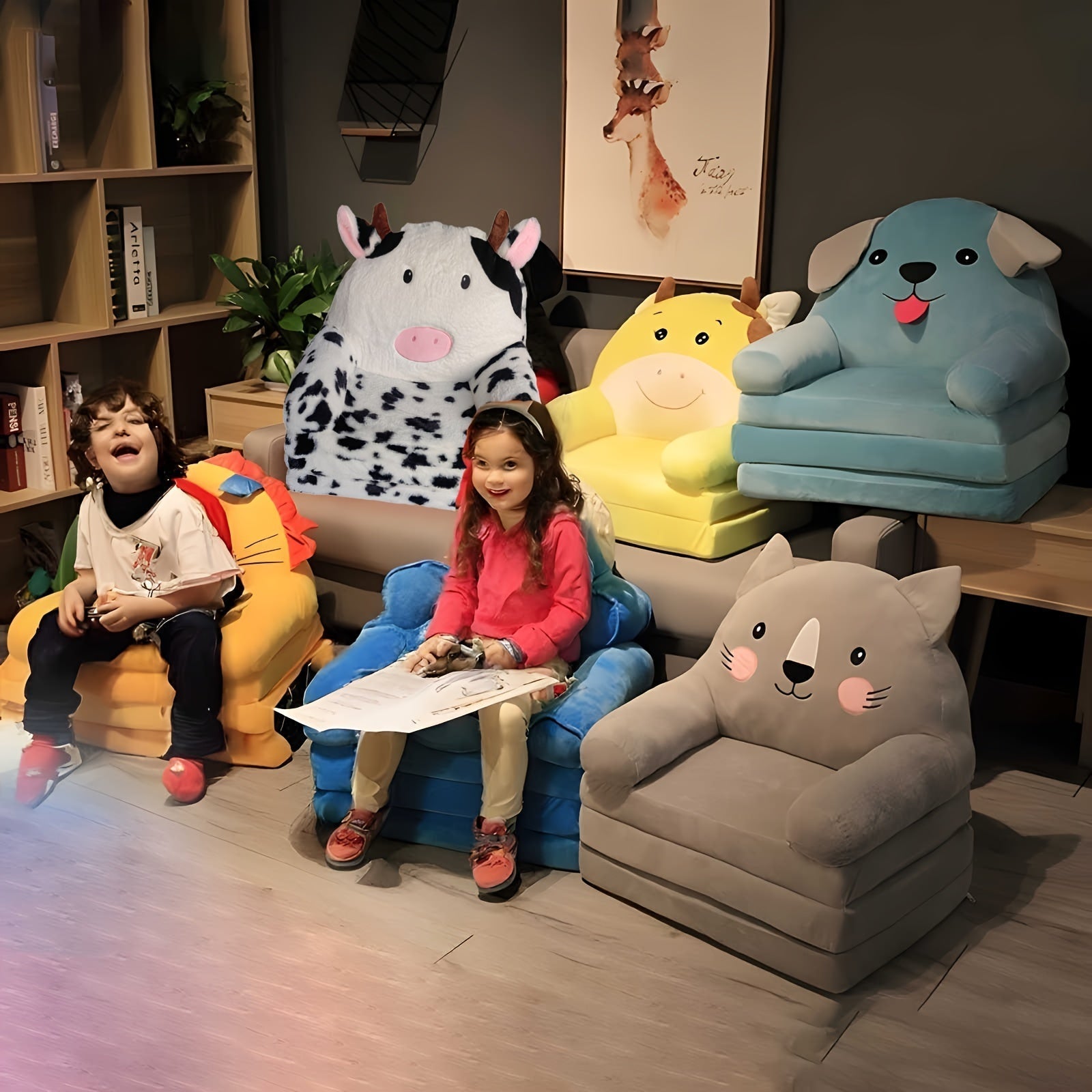 Fauteuil Enfant Transformable En Lit | Mousse Rembourrée Douce | Convertible 3 Plis Avec Surface Allongée 120 Cm - 7