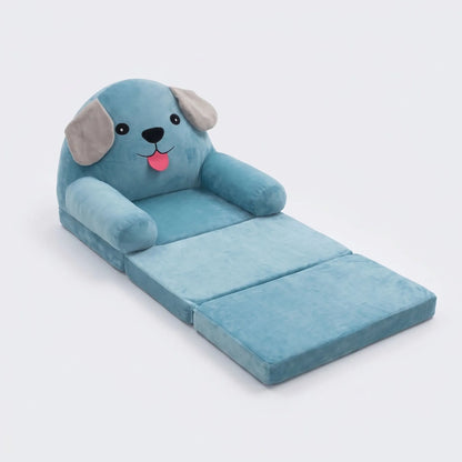 Fauteuil Enfant Transformable En Lit | Mousse Rembourrée Douce | Convertible 3 Plis Avec Surface Allongée 120 Cm - 9