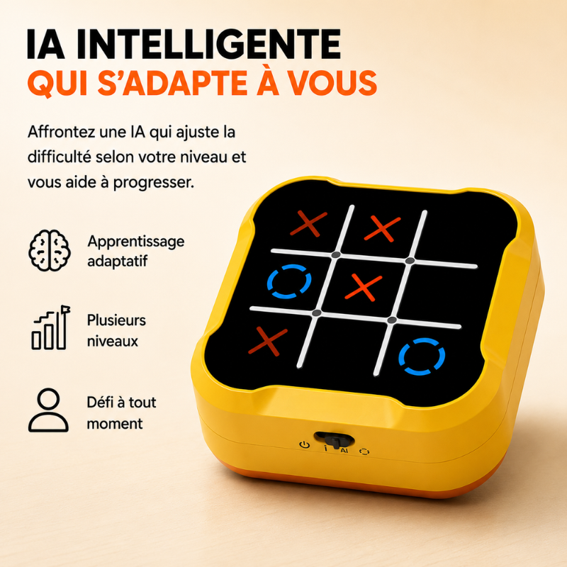 Jeu Tic-Tac-Toe électronique | Intelligence artificielle interactive | Modes de jeu variés et écran tactile portable 1