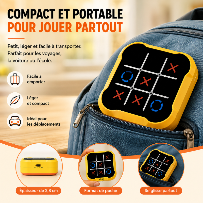 Jeu Tic-Tac-Toe électronique | Intelligence artificielle interactive | Modes de jeu variés et écran tactile portable 5