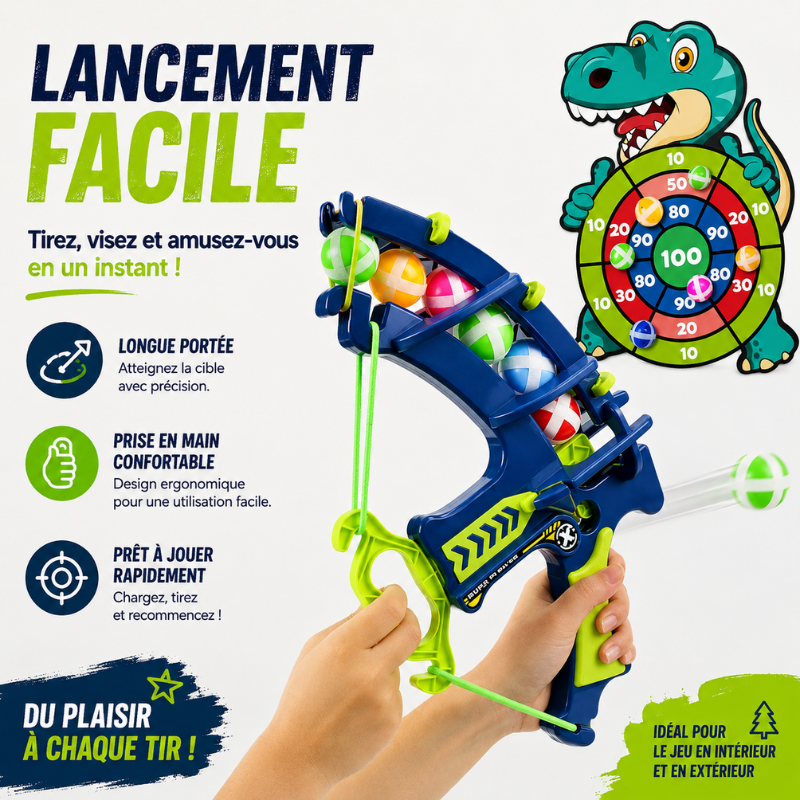 Jeu d'arc et tir à cible | Système de balles adhésives | Jeu éducatif interactif pour enfants à partir de 3 ans 2