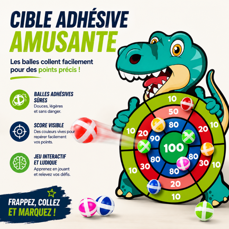 Jeu d'arc et tir à cible | Système de balles adhésives | Jeu éducatif interactif pour enfants à partir de 3 ans 3
