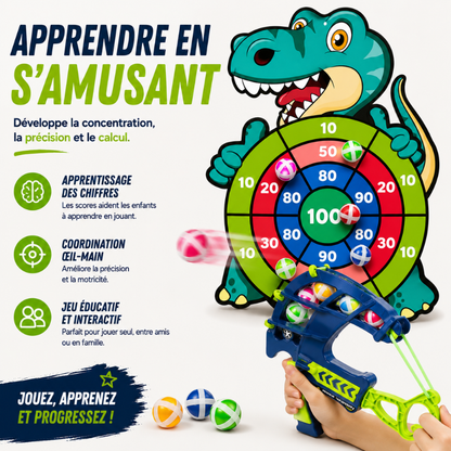 Jeu d'arc et tir à cible | Système de balles adhésives | Jeu éducatif interactif pour enfants à partir de 3 ans 6