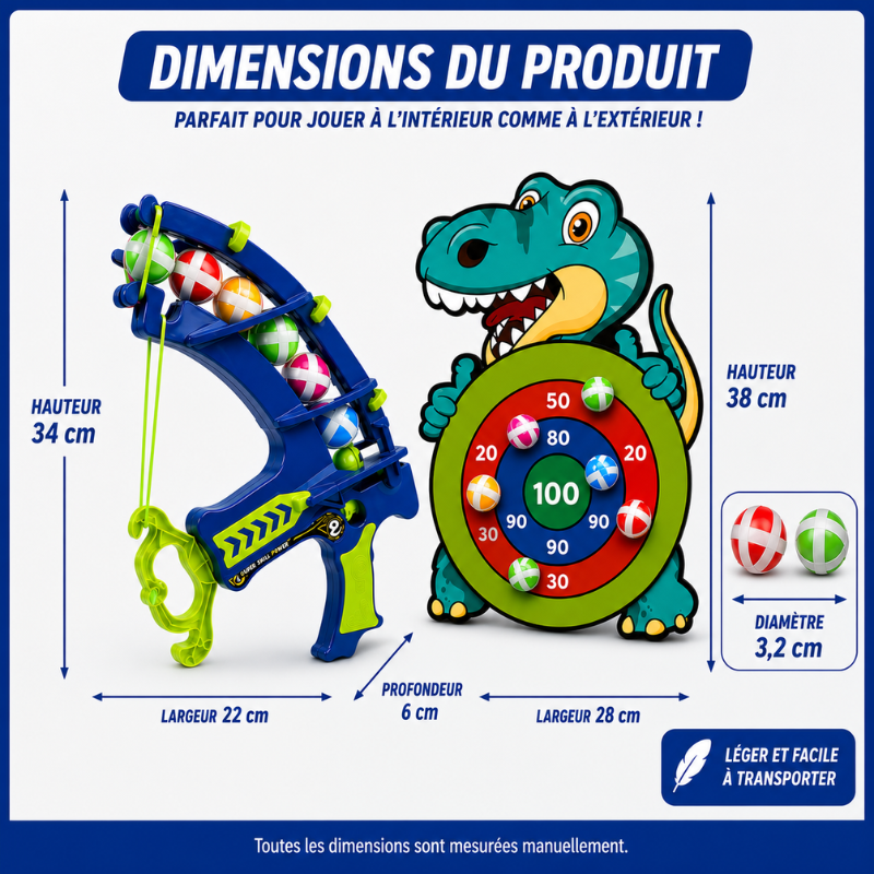Jeu d'arc et tir à cible | Système de balles adhésives | Jeu éducatif interactif pour enfants à partir de 3 ans 7