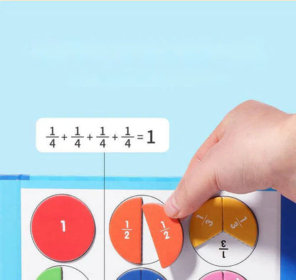 Jeu éducatif calcul enfant | Tuiles magnétiques Montessori | Apprentissage fractions visuo-spatial 6