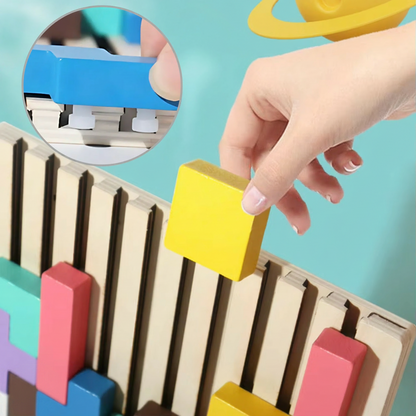 Jeu en Bois pour Bureau | Bois Certifié FSC avec Blocs Colorés | Améliore Concentration et Relaxation au Travail 1