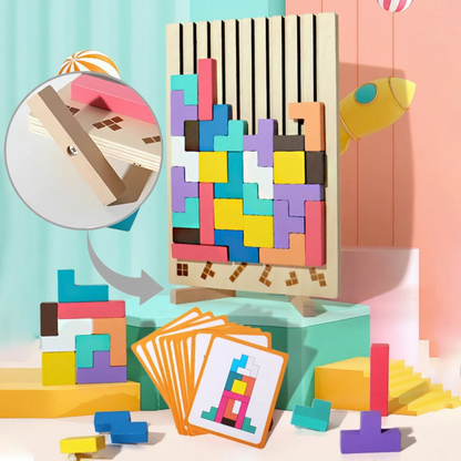 Jeu en Bois pour Bureau | Bois Certifié FSC avec Blocs Colorés | Améliore Concentration et Relaxation au Travail 3