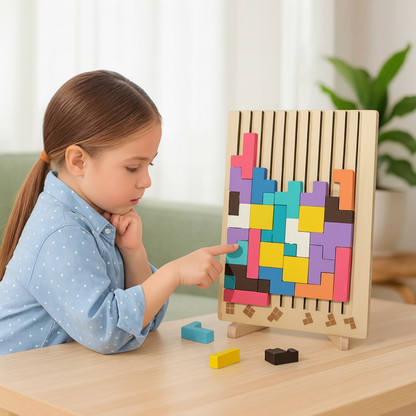 Jeu en Bois pour Bureau | Bois Certifié FSC avec Blocs Colorés | Améliore Concentration et Relaxation au Travail 4