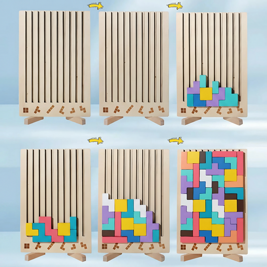 Jeu en Bois pour Bureau | Bois Certifié FSC avec Blocs Colorés | Améliore Concentration et Relaxation au Travail 7