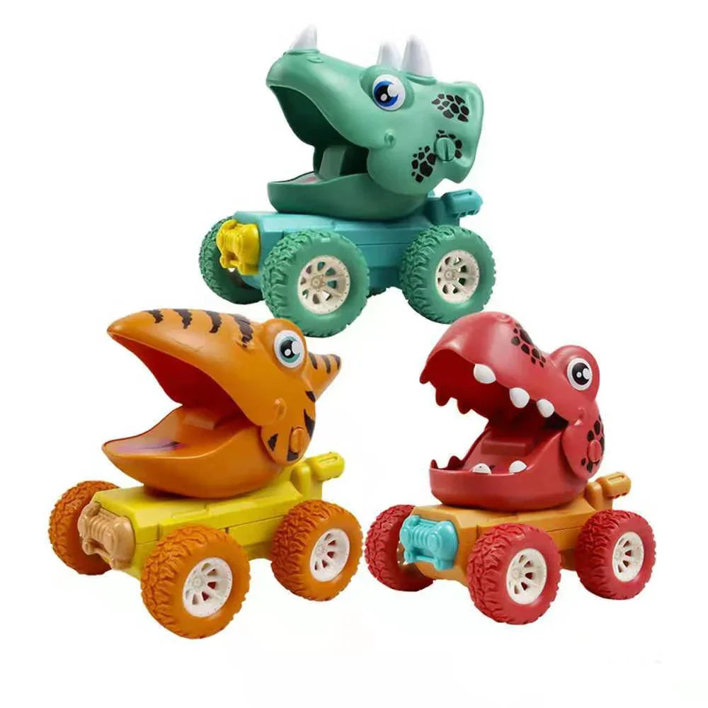 Jouet DinoDrive | Dinosaures Réalistes en ABS | Mécanisme de Poussée Facile pour Enfants 2