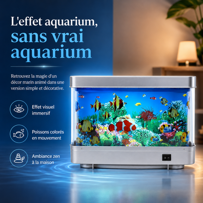 Lampe rétro pour aquarium | Éclairage LED avec poissons artificiels en mouvement | Décoration lumineuse compacte et réglable 1