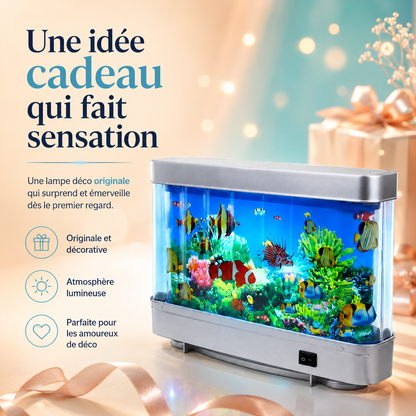 Lampe rétro pour aquarium | Éclairage LED avec poissons artificiels en mouvement | Décoration lumineuse compacte et réglable 4