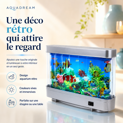 Lampe rétro pour aquarium | Éclairage LED avec poissons artificiels en mouvement | Décoration lumineuse compacte et réglable 5