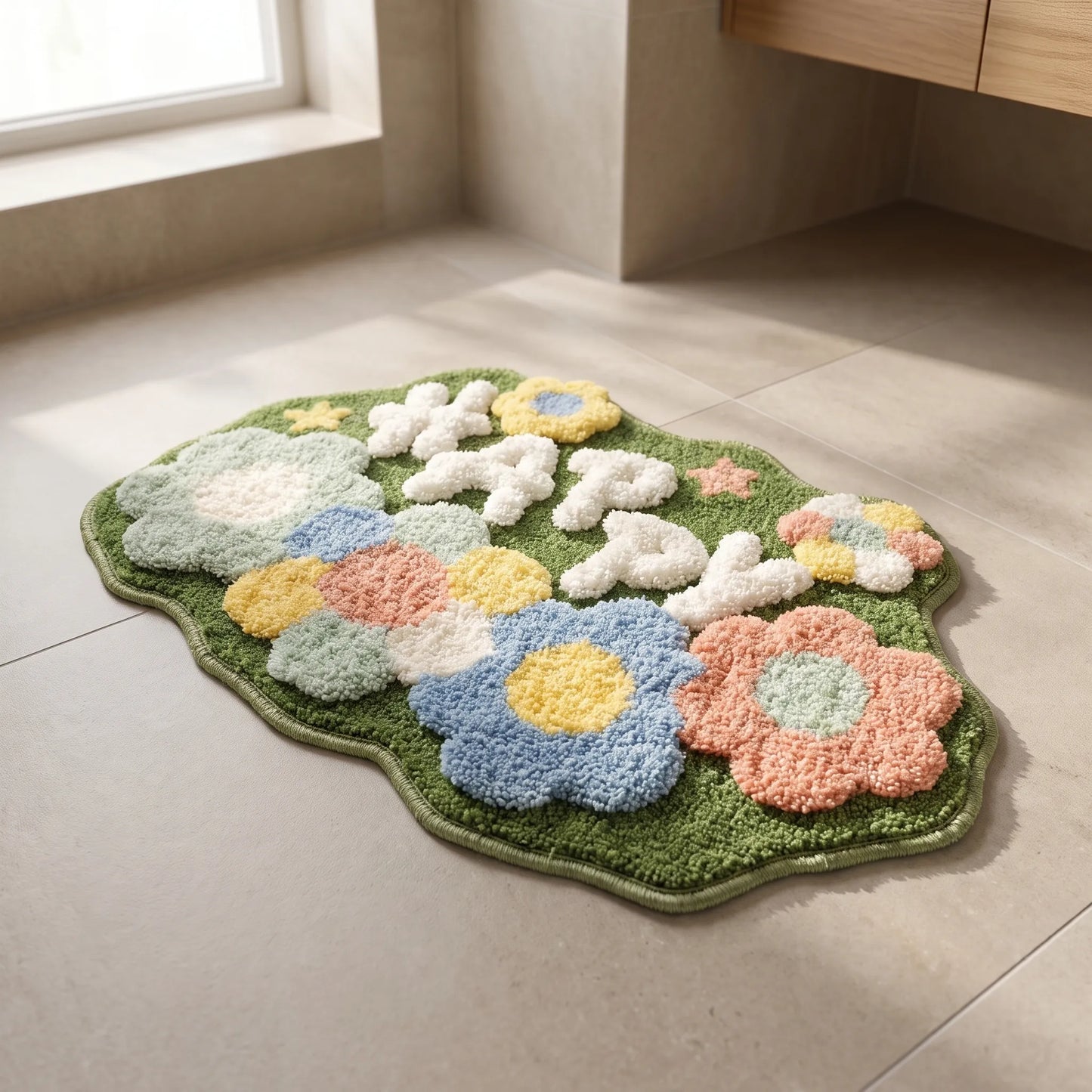 Mousseo - Tapis De Bain Originaux À Motif Floral 