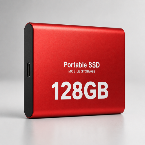 SSD Externe 128 Go USB 3.1 et USB-C | Jusqu’à 540 Mo/s | Boîtier Aluminium Compact pour Windows, macOS et Android